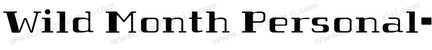 Wild Month Personal字体转换